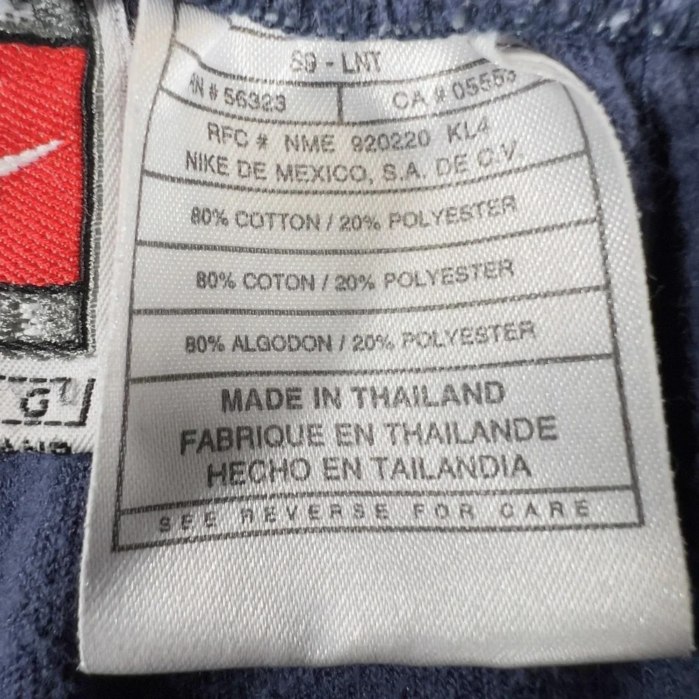 Vintage Nike Team Sports Velour Tearaway Track Pants Mens L Navy Blue Side Zip